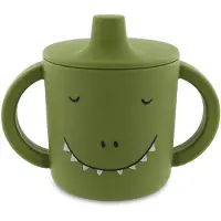 Trixie Tuitbeker - Mr. Dino - Drinkbeker voor Baby - Antilek Beker - Voor baby's vanaf 4 maanden - van Siliconen - Geschikt voor de Vaatwasser