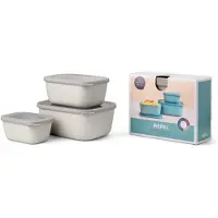 Mepal - Multikom Cirqula vershouddoos set - 750 + 1500 + 3000 ml - Rechthoekig - Nordic white