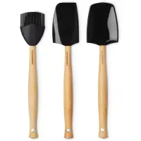 Le Creuset Set van 3 Premium Spatels Ebbenzwart