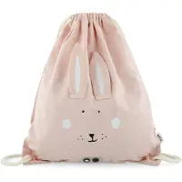 Trixie Zwemtas - Mrs. Rabbit - Gymtas voor kinderen - Waterafstotend - Turnzak met trekkoord - Voor jongens en meisjes - Roze - Konijn