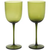 Ferm Living Witte Wijnglas Host Moss Green 300 ml (Set van 2)
