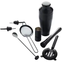 Point-Virgule Point Virgule cocktailset set van 8 zwart