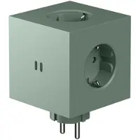 Avolt Square 2 Contactdoosverlenger Met Usb-c / Magneet Eikengroen - Lampsnoeren & lampverlengstukken Kunststof Oak Green - SQ2-EUFC30-WMOG