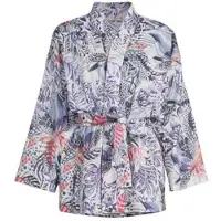 DIDI Kimono In Offwhite With Azur Fusion Print Maat: 38-40 | Badjassen Outlet | Dames | Wit