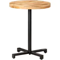 vidaXL Bistrotafel rond Ø60x75 cm ruw mangohout