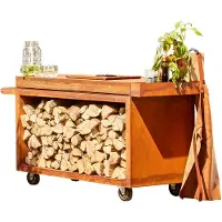 Ofyr | Mise en Place Table Corten 135 PRO | Teak Wood