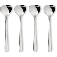 Alessi Koffielepel BIG LOVE, set van 4 stuks, 10 cm, zilver,