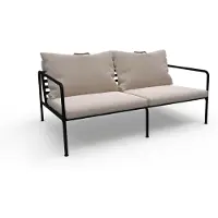 Houe Loungebank Avon 2 Seater Sofa Frame Black Cushion Ash