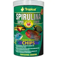Tropical visvoer spirulina super forte 36% chips 520G/1000ML