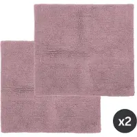 Tiseco Home Studio - Badmat RIVA - SET/2 - 100% katoen - antislip - Vierkant - 60x60 cm - Mauve
