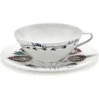 Serax Midnight Flowers Koffiekop Laag met Schotel Anemone Milk