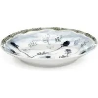 Serax Marni Midnight Flowers Mirtillo Tea diep bord D18cm H2.9cm blauw