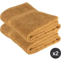 Tiseco HOME STUDIO - Douchelaken RIVA - SET/2 - 100% katoen - 450 g/m² - 100% katoen - superzacht en zeer absorberend - 100x150 cm - Camel