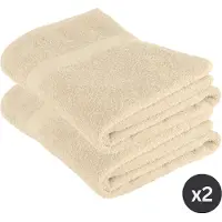 Tiseco HOME STUDIO - Douchelaken RIVA - SET/2 - 100% katoen - 450 g/m² - 100% katoen - superzacht en zeer absorberend - 100x150 cm - Zand