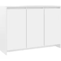 vidaXL Dressoir, wit, 102x33x75 cm, houtvezel