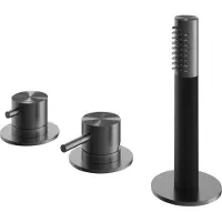 Hotbath Archie 2-wegs badrandcombinatie gunmetal geborsteld PVD