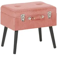Beliani MALLARD - Hocker-Roze-Corduroy