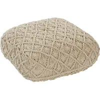 Beliani BERRECHID - Vloerkussens-Beige-Katoen