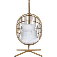 Beliani ACRI - Hangstoel-Beige-PE rotan