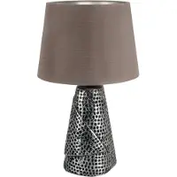 Strühm MAGDA - Tafellamp - Nachtlamp - textiel Zilver/Grijs - E14 Fitting