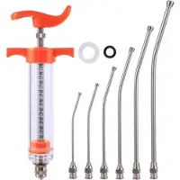 Universeel 20ml Birds Feeding Syringe Kit With 6 Pcs Curved Gavage Tubes Bird Feeding Feed Medicine Supplies Pets feeding supplies