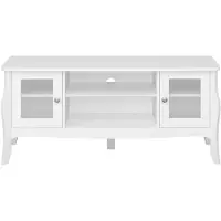 Ebuy24 Baroque TV-meubel 2 deuren 1 plank wit.