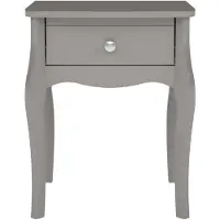 Hioshop Baroque nachtkastje 1 lade grijs.