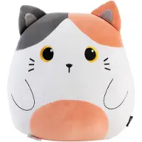 Itotal I-Total kinderkussen kat wit - pluche - 37 x 16 x 42 cm