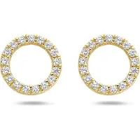 Blush oorbedels met zirkonia
