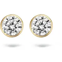 Blush 14 karaats geelgouden oorsieraden met zirkonia 5 mm