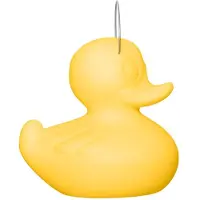 Goodnight Light LED-designlamp DUCK-DUCK XL voor buiten in geel DUCK-DUCK, dimbaar, geel / oranje, Kunststof, Design