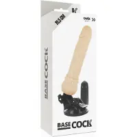 BaseCock | Realistic Vibrator Remote Control Flesh 19.5cm