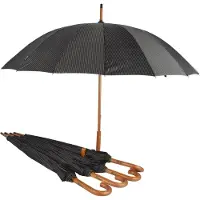 Discountershop Paraplu 5 stuks - Grote Paraplu Voor Regenbescherming | Polyester Houten Stok En Haak |16 Banen, En Diameter 102cm | Set Van 5