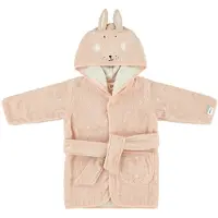 Trixie Mrs. Rabbit badstof badjas roze All over print - maat 86/92