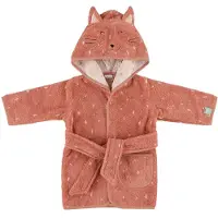 Trixie badjas 1-2 jaar - Mrs. Cat Roze Jongens/Meisjes Badstof Capuchon