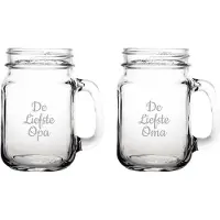 Fusion Gegraveerde Drinkglas 45cl De Liefste Opa-De Liefste Oma