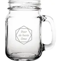 Fusion Gegraveerde Drinkglas 45cl voor de beste Oma in hexagon