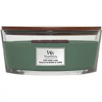 Woodwick Heartwick Flame Ellipse Geurkaars - Mint Leaves & Oak - 50 branduren