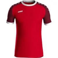 Jako Iconic SS Shirt Senior Rood - Donkerrood - Wit M