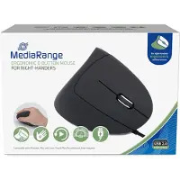 MediaRange MROS230 muis MROS230 - ergonomisch, 6 knoppen, optisch, met kabel, zwart