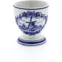 Heinen Delfts Blauw 2 stuks eierdopjes molen