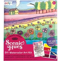 Ooly - Scenic Hues - D.I.Y. Aquarel kunst kit - Flowers and gardens
