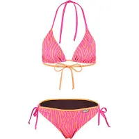 Beco zebra vibes triangelbikini - C-cup - roze/oranje - maat 40