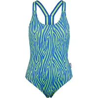 Beco zebra vibes badpak - B-cup - blauw/groen - maat 42