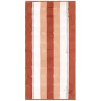 Cawö Gastendoek Noblesse Stripes Brick (Set van 6)