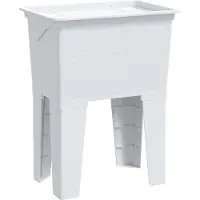 vidaXL Waskuip 59x41x75 cm hars wit