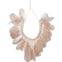 J-Line Ketting 2 veren schelpen boho