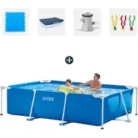 OEM Intex zwembad - Complete set - 260x160x65 cm - Inclusief zwembadtegels - Afdekzeil - Filterpomp - Duikspeelgoed