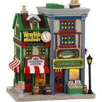 Lemax West Side Market Shops 16x25x24 cm Kersthuisje