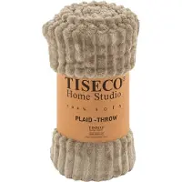 Tiseco Plaid Home Studio Ribble Taupe-130 x 160 cm